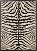 A close-up view of a rug with a zebra pattern. Produktbild-Vorschau