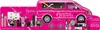 A pink van shaped promotional display for a beauty advent calendar, featuring various makeup products. Produktbild-Vorschau