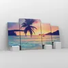 Bild auf Leinwand - Leinwandbild - Meer Strand Palme - Produktbild-Vorschau 4