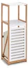 Zeller Badezimmerregal, MDF/Bambus, 33x36x98 cm, weiß/braun Produktbild-Vorschau 3