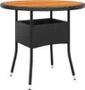 vidaXL 5-tlg. Garten-Essgruppe Poly Rattan Schwarz Produktbild-Vorschau 5