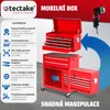 Vozík na nářadí s 10 přihrádkami - červený Náhled obrázku produktu 3