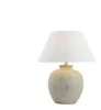 HOME DELUXE Kleine Tischlampe in Steinoptik LENE - Weiß | Produktbild-Vorschau 1
