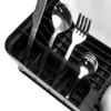 Égouttoir à vaisselle noir pratique avec égouttoir flexible Voir les images du produit 6