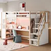 Lit superposé Merax 90 x 200 cm avec bureau et armoire, lit Voir les images du produit 4