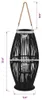 vidaXL Závesný svietnik Bamboo Black 60 cm Náhľad obrázku produktu 5