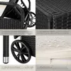 tectake® Rattan Sonnenliege 200 x 70 x 33 cm Produktbild-Vorschau 4