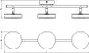 Technical drawing of a ceiling light fixture with dimensions. Produktbild-Vorschau