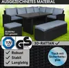 Poly-Rattan Eck Sitzgruppe ECO schwarz/blau Produktbild-Vorschau 3