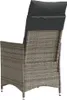 Gartensessel Verstellbar mit Kissen Grau Poly Rattan Produktbild-Vorschau 6