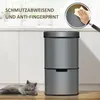 Sensor Mülleimer 72 L,  4 Fächer, Grau Produktbild-Vorschau 3
