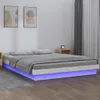 Massivholzbett mit LEDs Weiß 180x200 cm Produktbild-Vorschau 2