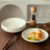 Teller set 4Stück Ø22 cm Keramik Speiseteller Suppenteller Produktbild-Vorschau 4