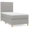 The Living Store Boxspringbett mit Matratze Hellgrau 90x190 Produktbild-Vorschau 3