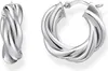Orecchini a cerchio in argento con un look intrecciato per Anteprima dell’immagine prodotto 1