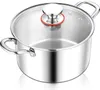 Joyfair 3-Lagiger Edelstahl Nudeltopf 26cm mit Glasdeckel Produktbild-Vorschau 1