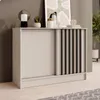 BEAUTYSOFA | Kommode HORIZON 100 cm Kaschmir, Schwarz mit Produktbild-Vorschau 2