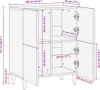 vidaXL Dressoir, bruin, 60 x 33,5 x 75 cm, massief Productafbeelding-voorbeeld 7