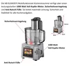 A kitchen machine with callouts for its features and dimensions. Voir les images du produit