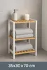 Regal 3 Etagen 35x30x70 cm, weiß, Bambus Produktbild-Vorschau 4