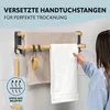 věšák na ručníky eluno se 2 držáky na ručníky a 6 háčky - Náhled obrázku produktu 4