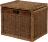 KRINES HOME Wysoki kosz z pokrywą z wikliny rattanowej w Podgląd zdjęcia produktu 1