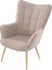 byLIVING Sessel Uta / Webstoff sandfarben / Gestell Metall Produktbild-Vorschau 2