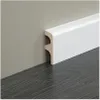Kosche Rohrsockelleiste MDF weiß 28 x 80 x 2600 mm Produktbild-Vorschau 1