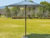 Parasol de jardin - 3 m - Gris clair - Rond - Avec support Voir les images du produit 2