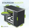 Juskys Metall Gerätehaus M mit Pultdach, Schiebetür & Produktbild-Vorschau 4