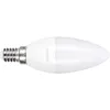 A white LED candle light bulb with a silver screw base, shown against a white background. Náhled obrázku produktu
