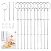 10 Stück Silber Metallstange Mittellochausstech für 2 bis 3 Produktbild-Vorschau 1