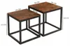 Couchtisch Bank Tischset 2in1 loft industriell braun retro Produktbild-Vorschau 7