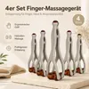 Handmassage Roller Set Holz, Fingertrainer zur Entspannung Produktbild-Vorschau 4