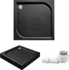 BADLAND Duschwanne Viereck OSKAR 90x90x5,5x16 cm Schwarz, Produktbild-Vorschau 1