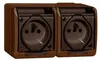 presa doppia per superficie marrone 250 V 5322-05 con Anteprima dell’immagine prodotto 2