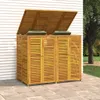 Mülltonnenbox für 2 Tonnen 140x89x117 cm Massivholz Akazie Produktbild-Vorschau 3