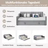 A multi-functional daybed with various features highlighted. Produktbild-Vorschau