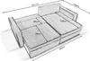 Ecksofa Sofa mit Schlaffunktion BENDIK Stoff Faro Rose Produktbild-Vorschau 3