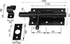 Bolzenriegel  Türriegel Torriegel 100 / 16 Schubriegel Produktbild-Vorschau 3