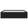 The Living Store Bettgestell mit Schubladen Schwarz 120x190 Produktbild-Vorschau 6