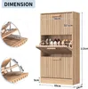 Schuhschrank schmal, Freistehender aus Holz mit 2 Produktbild-Vorschau 6