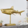 riess-ambiente Skulptur HAI 68cm gold Metall Haifisch Produktbild-Vorschau 1