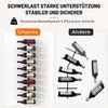 Wand-Weinregal für 10 Flaschen, Metall Flaschenregal Produktbild-Vorschau 3