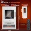 Kominek elektryczny TRESKO® z ogrzewaniem wraz z pilotem Podgląd zdjęcia produktu 2