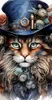 Diamantmosaik, Katze im Steampunk-Stil, Abstraktion, Katze Produktbild-Vorschau 1