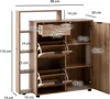 FineBuy Schuhschrank Eiche-Nachbildung 98x110x30 cm Produktbild-Vorschau 6