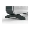 A close-up view of the base and feet of a white and dark gray electric heater. Náhled obrázku produktu