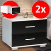 Nachttisch Nachtschrank Nachtkommode Boxspringbett 2er Set Produktbild-Vorschau 2