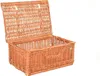 Panier en osier avec couvercle Panier de rangement en osier Voir les images du produit 1